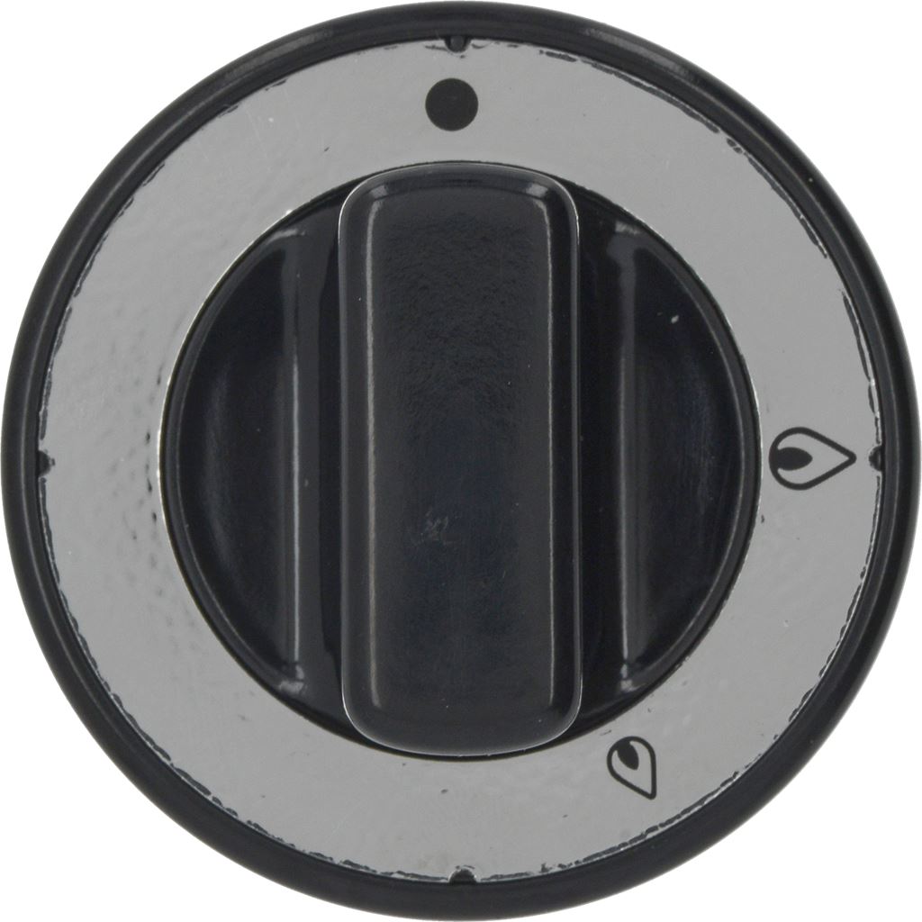 Knebel für Gashahn ohne Zündflamme PEL20 – Ø 70 mm, Achse 8x6,5 mm, Schwarz