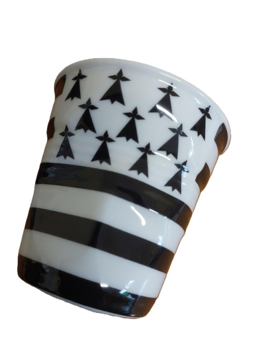 Revol Knickbecher Espresso – Porzellan Mehrfarbig, 6,5 x 6,5 x 6 cm | Klassischer Espresso Knickbecher