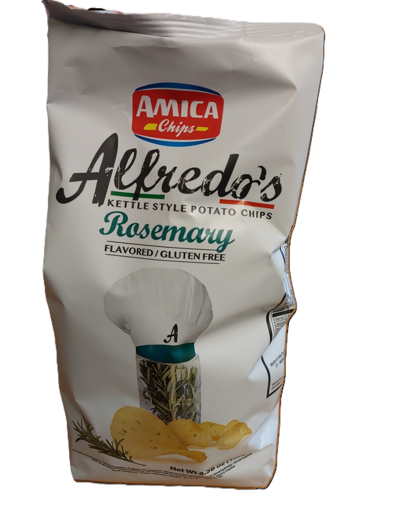 Amica Chips Alfredo's Potatoes Chips Rosemary 130 g herzhaft, knusprig, goldgelb