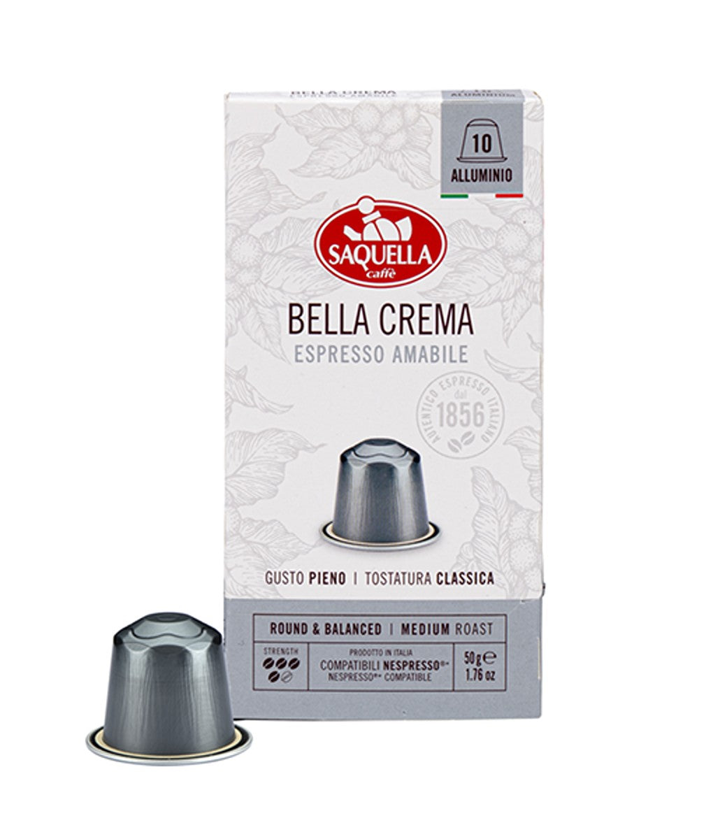 Bella Crema 10 Kapseln fruchtig, aromatisch mit Finesse Kompatibel mit Nespresso®* Maschinen