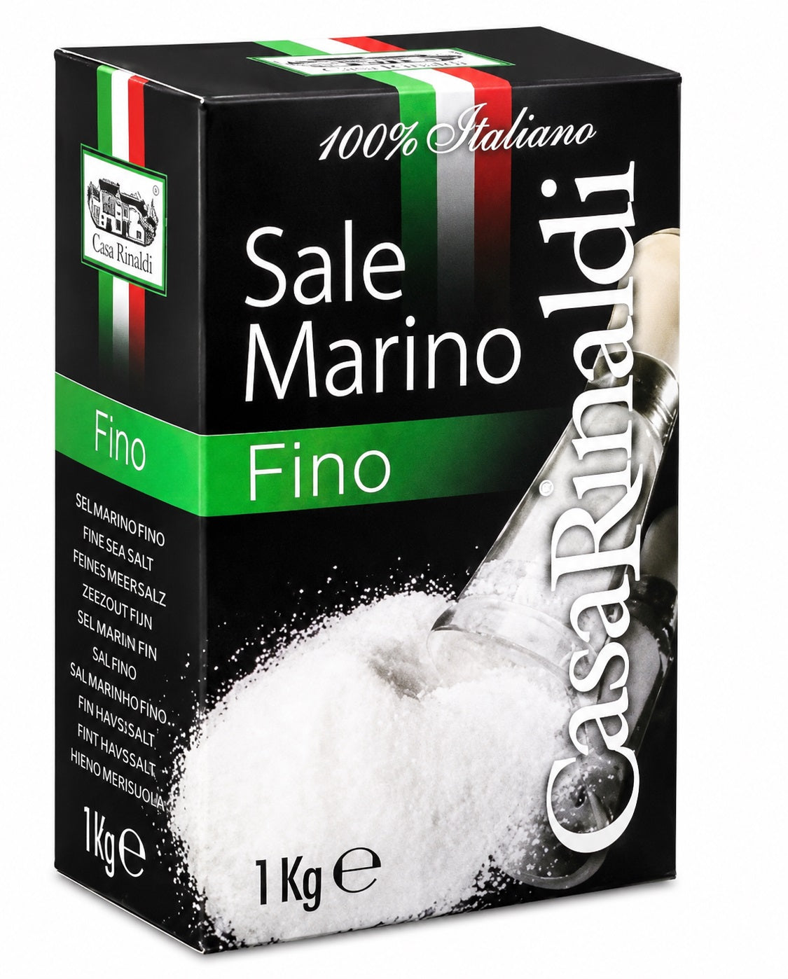 Casa Rinaldi Sale Marino Fino 1 kg – Feines italienisches Meersalz für Küche, Kochen &amp; Backen
