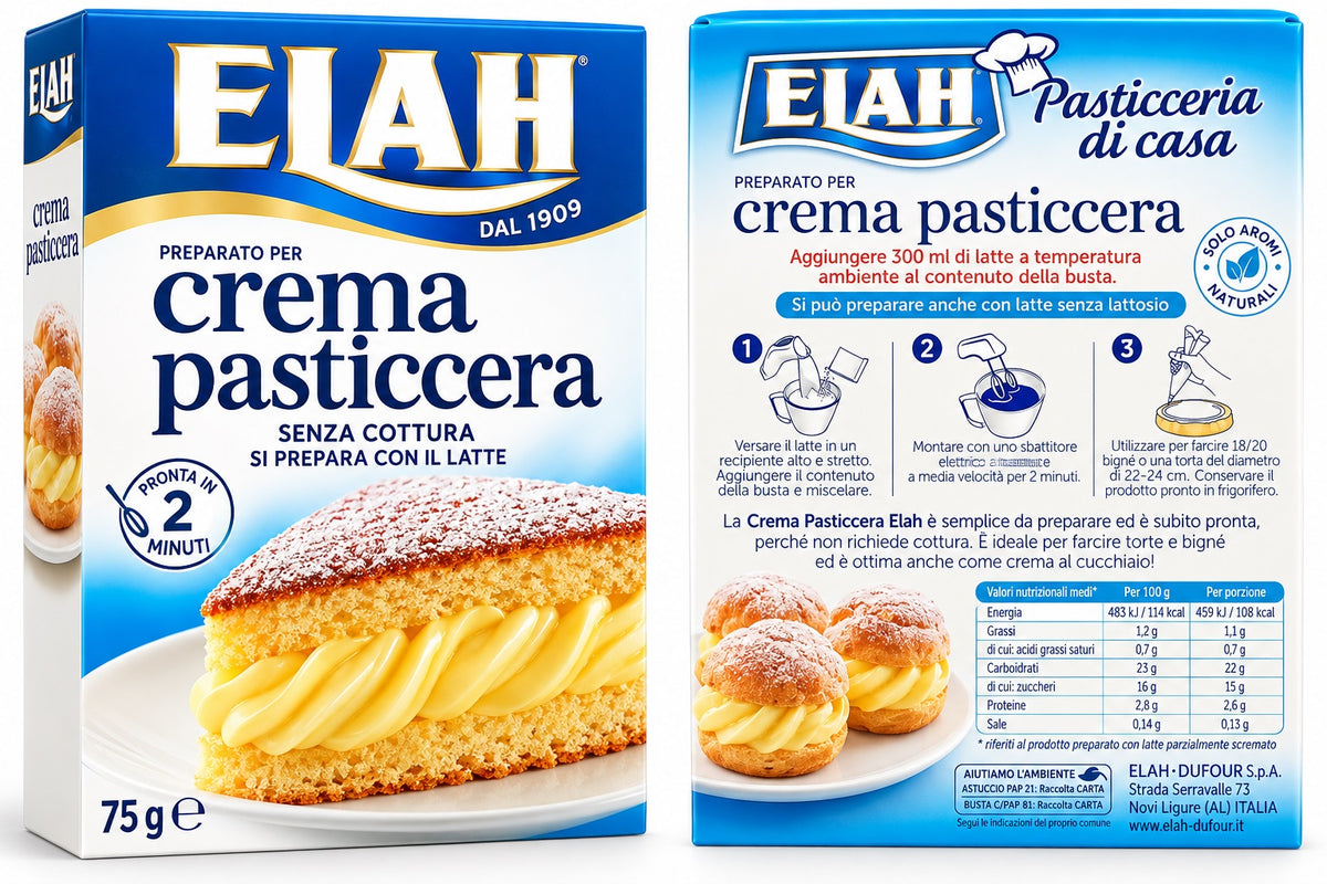 ELAH Crema Pasticcera – Italienische Konditorcreme 75 g
