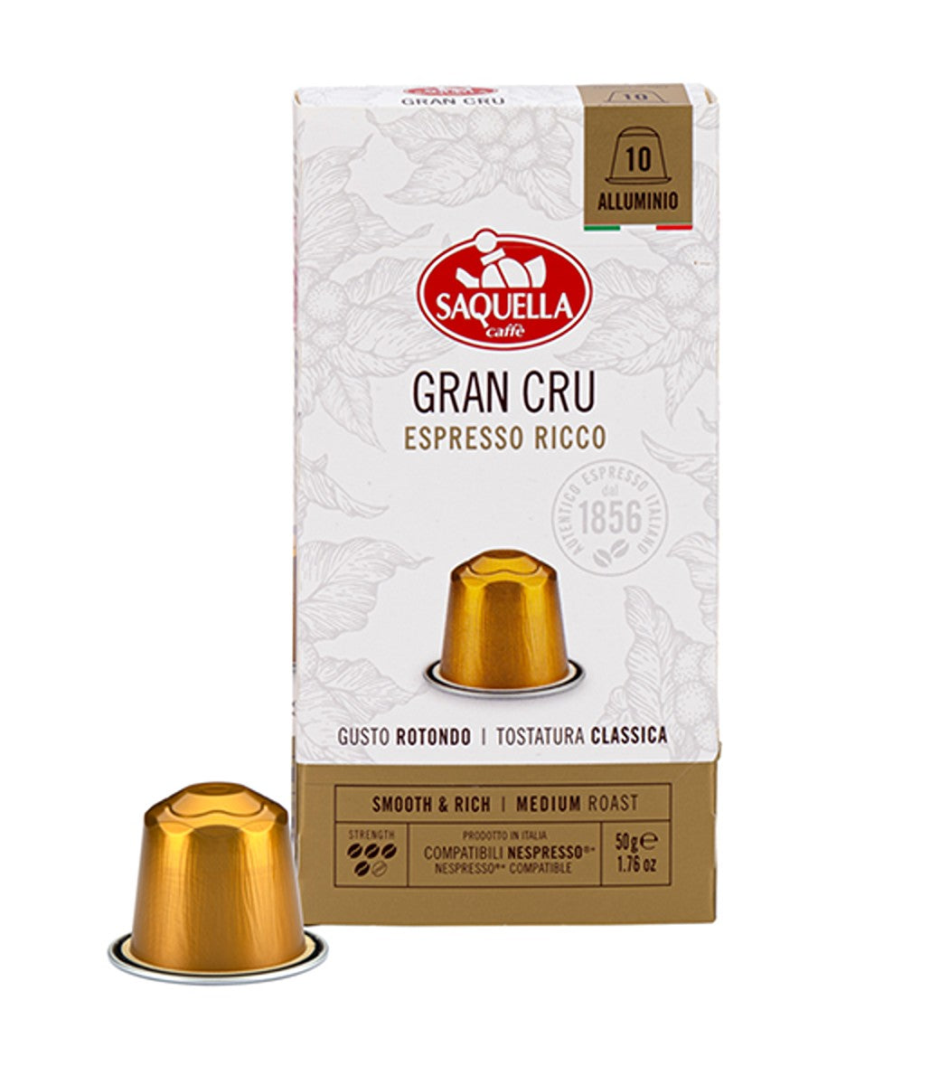 Grand Cru 10 Kapseln 100% Arabaica intensiv im Geschmack Kompatibel mit Nespresso®* Maschinen