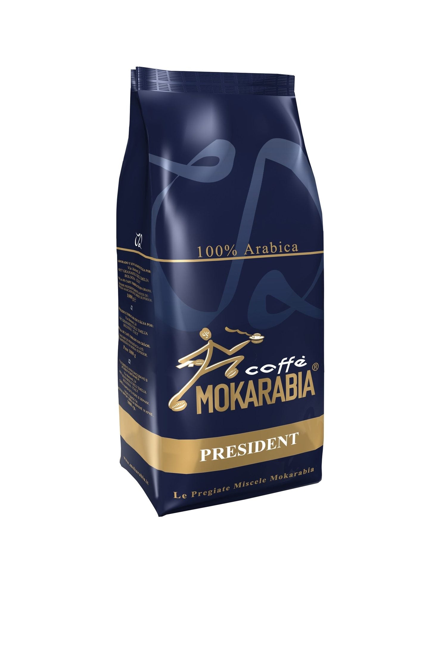 Mokarabia President 1 kg ganze Bohne – 100 % Arabica, mild, fein & aromatisch