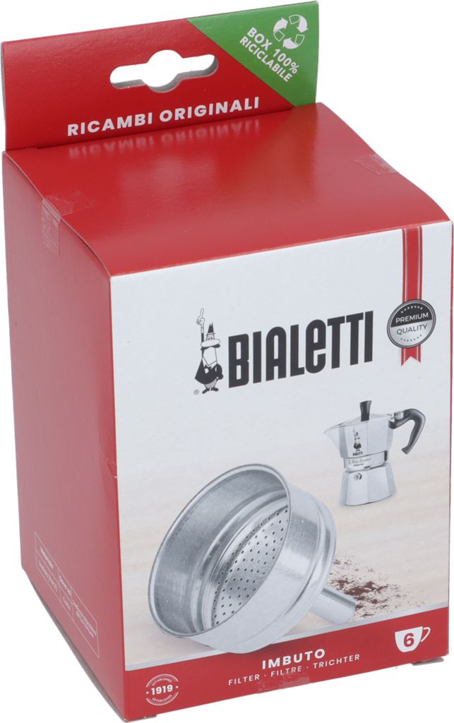 Original Bialetti Trichterfilter 6 Tassen – Ersatzteil für Moka Express, Dama, Break & Moka Timer