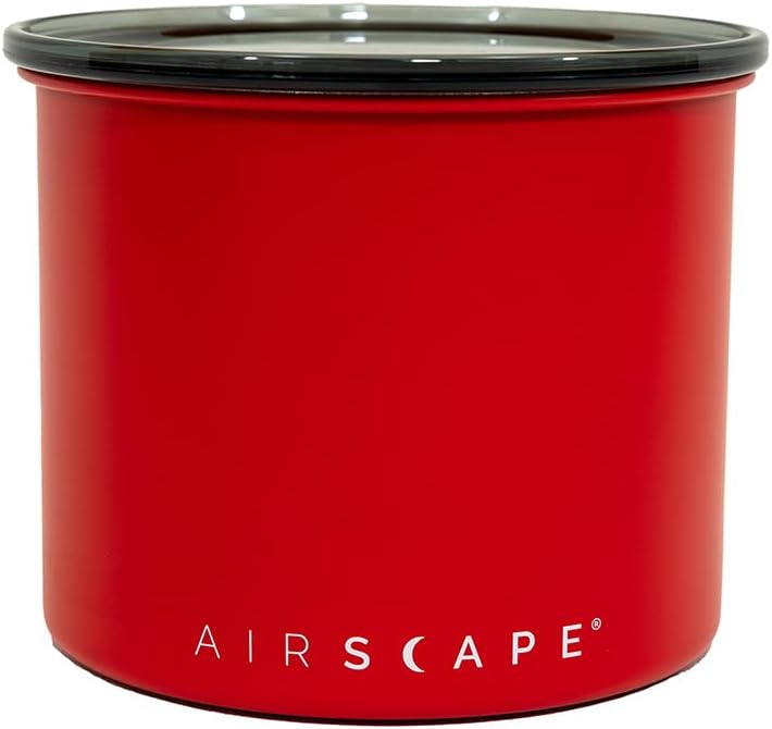 Planetary Design Airscape Kaffeedose Edelstahl 0,95 l Matt Rot – Luftdichter Lebensmittelbehälter