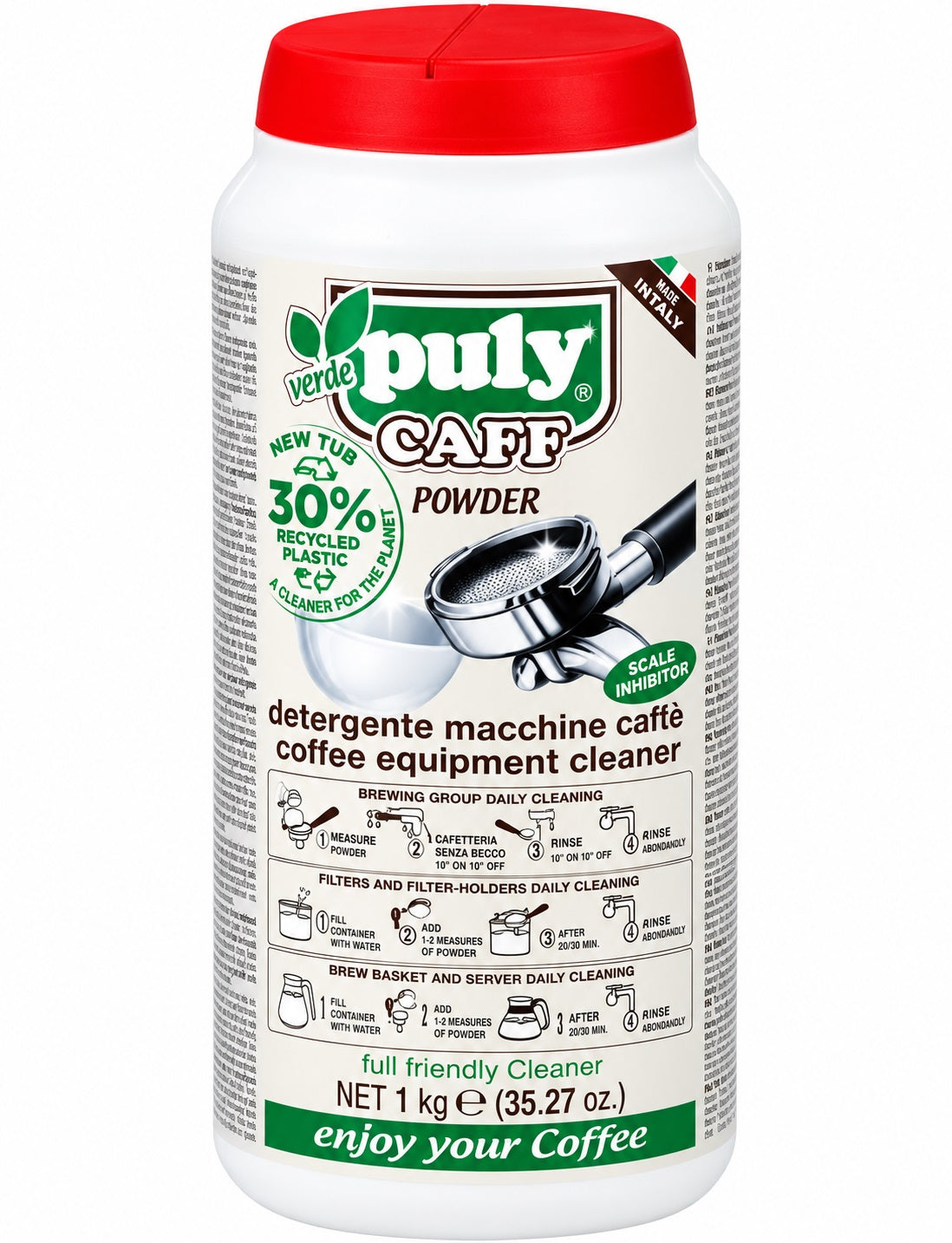 Puly Caff Verde – Kaffeemaschinenreiniger 1 kg, phosphatfrei