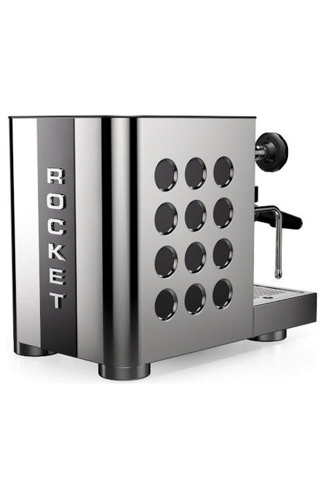 Rocket Espresso Appartamento TCA Chrom / Schwarz – Premium Zweikreis-Siebträgermaschine mit E61 Brühgruppe