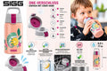 SIGG Shield One Flora Kinder-Trinkflasche 0,5 l – Edelstahl, Pink, auslaufsicher