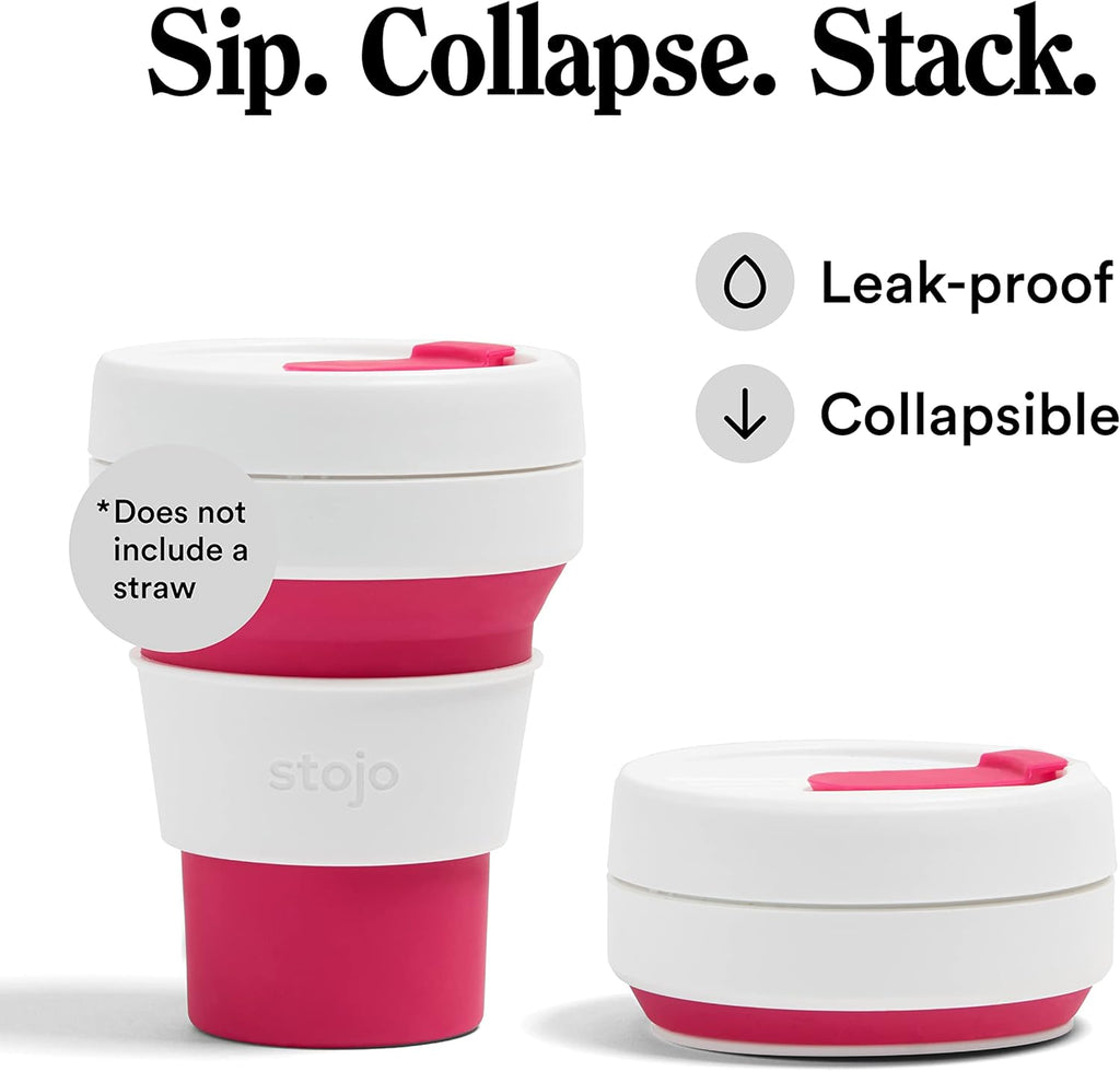 STOJO On-The-Go Faltbarer Kaffeebecher 355 ml Dein Begleiter für einen nachhaltigen Lifestyle: STOJO On-The-Go Faltbecher 335 ml