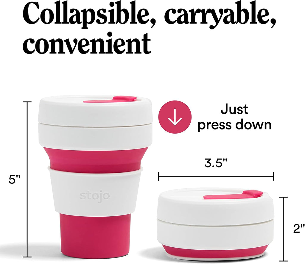 STOJO On-The-Go Faltbarer Kaffeebecher 355 ml Dein Begleiter für einen nachhaltigen Lifestyle: STOJO On-The-Go Faltbecher 335 ml