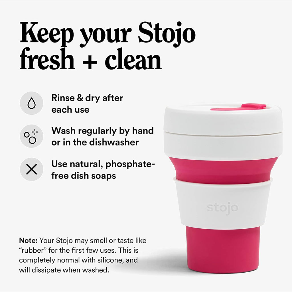 STOJO On-The-Go Faltbarer Kaffeebecher 355 ml Dein Begleiter für einen nachhaltigen Lifestyle: STOJO On-The-Go Faltbecher 335 ml