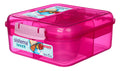 Sistema Bentobox 1,25 l mit Joghurtbehälter 2 Fächer mit entnehmbarem Einsatz 18,5 x 16,8 x 7,7 cm