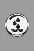 Symbol Wasser Ø 50 mm | ID Ø 39 mm | Chrom Kunststoff | Für Pavoni u.a.