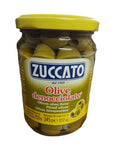 Zuccato Grüne Oliven ohne Kerne in Salzlake – 345 g | Olive Denocciolate | Italienische Feinkost