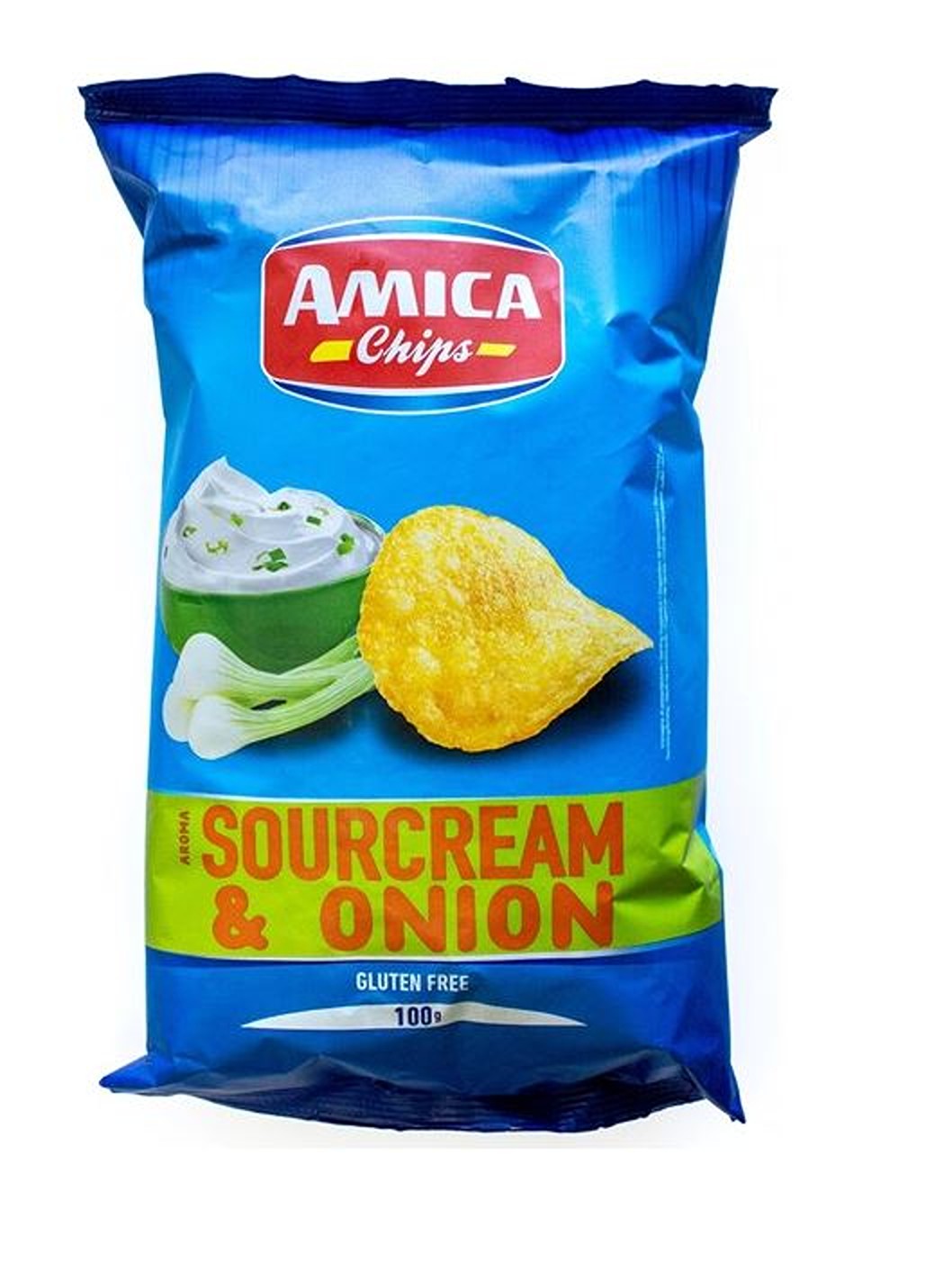 Amica Chips Sour Cream & Onion, hauchdünn und knusprig, 100 g