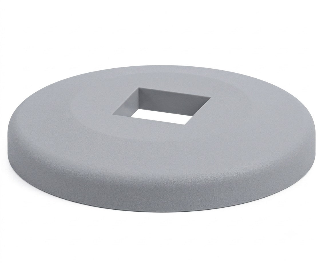 Blickle AG 100/V25 Abweiskappe aus Polyethylen Ø 100 mm – Rammschutz für Vierkantrohre 25 mm