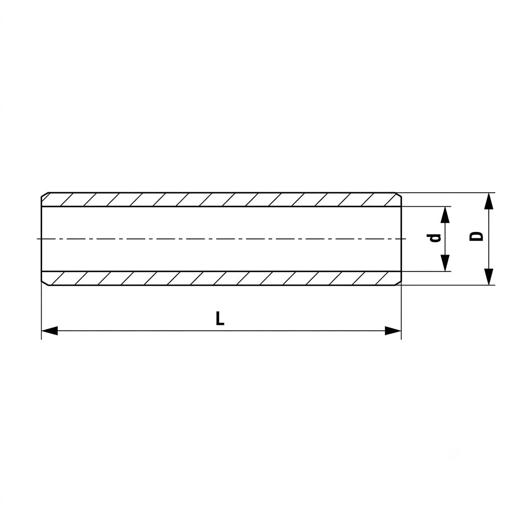Blickle XAT 12x37 PTFE-beschichtetes Edelstahl-Achsrohr Ø 12 x 37 mm – Gleitlagerbuchse für Transportrollen