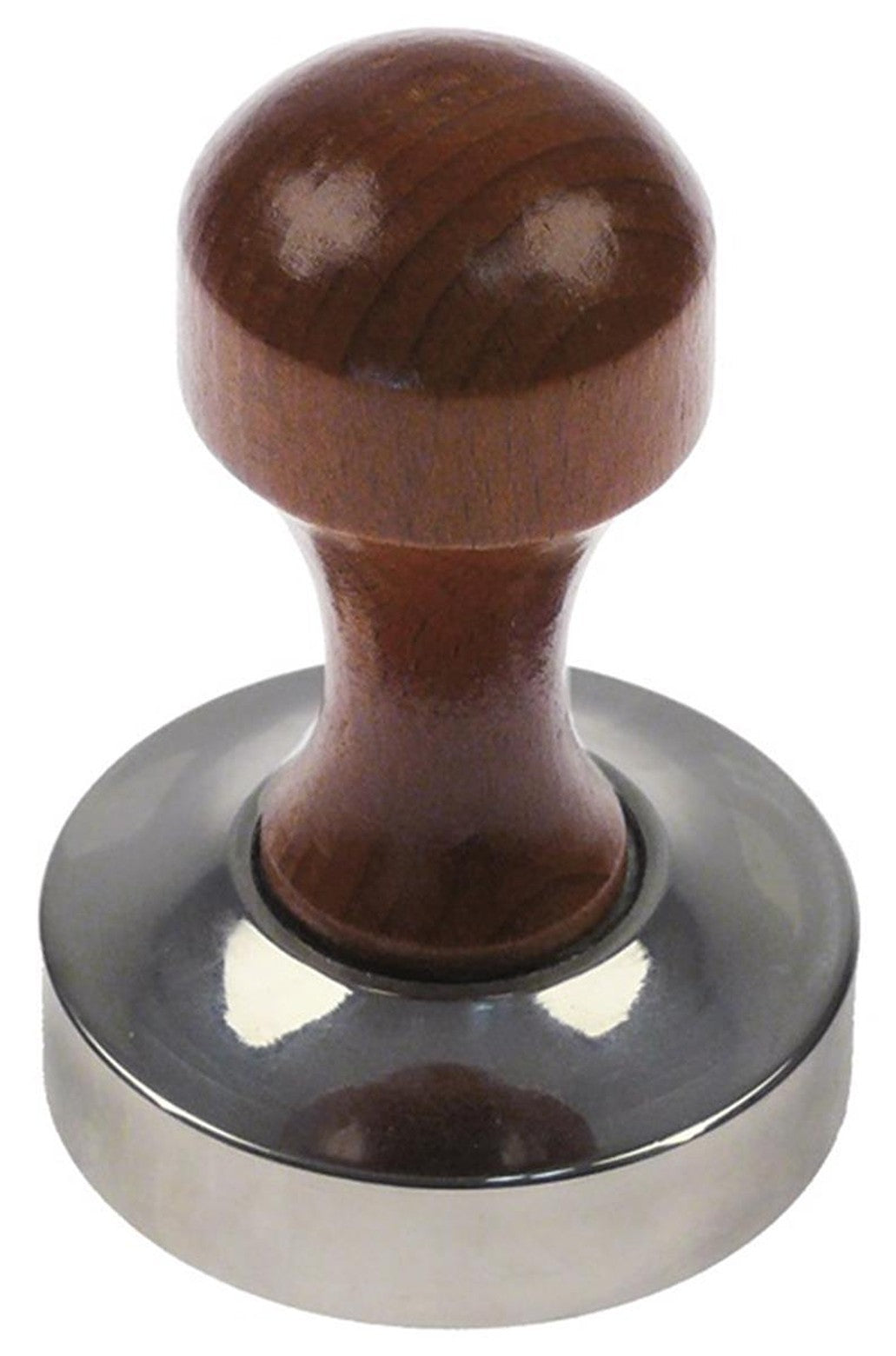 Kaffeepresser Tamper Edelstahl mit Holzgriff  D1 Durchmesser 57,5 mm, 360 gramm - Präzision für den perfekten Espresso