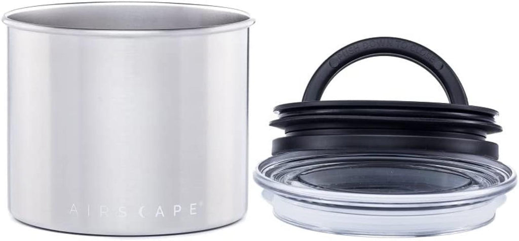 Airscape Edelstahl Kaffeebehälter 850 ml – Luftdichte Vorratsdose für Kaffeebohnen & Lebensmittel