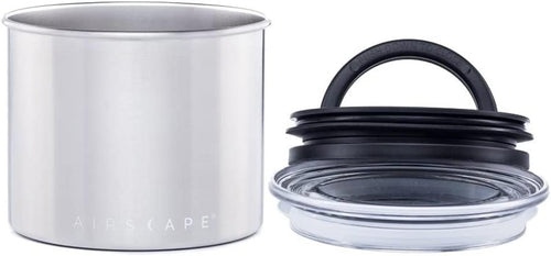 Airscape Edelstahl Kaffeebehälter 850 ml – Luftdichte Vorratsdose für Kaffeebohnen & Lebensmittel