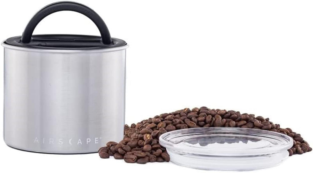 Airscape Edelstahl Kaffeebehälter 850 ml – Luftdichte Vorratsdose für Kaffeebohnen & Lebensmittel