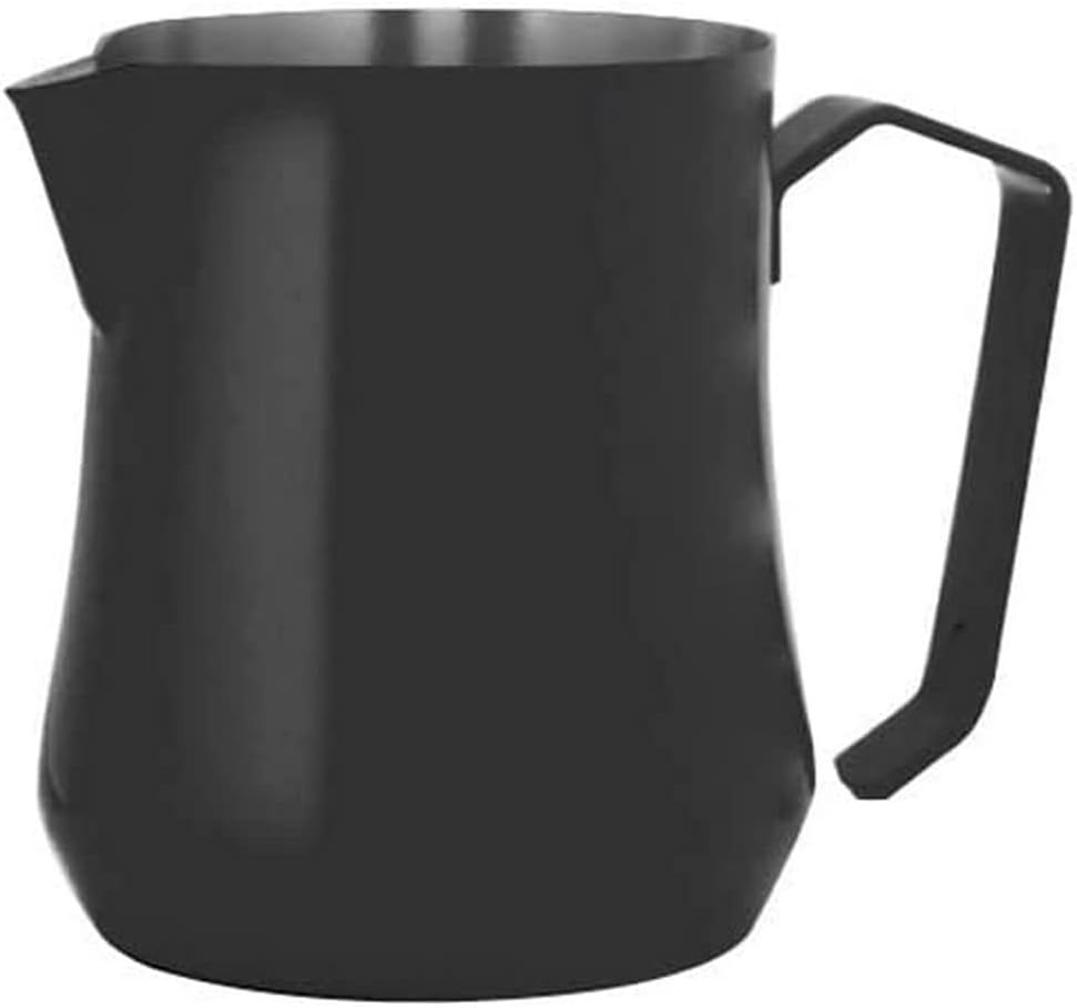 Motta Europa Milchkännchen Schwarz – 500ml (48cl) – Edelstahl Tulpenform