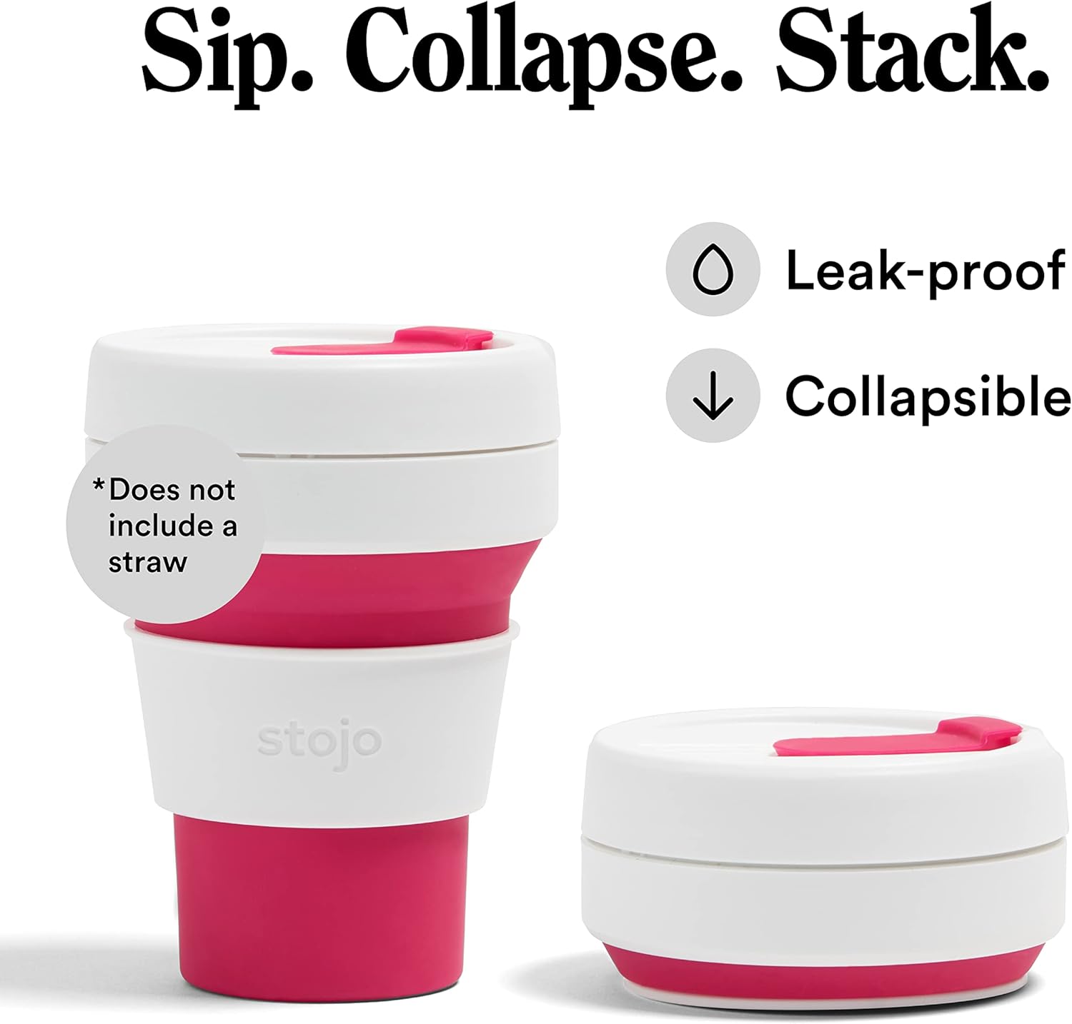 STOJO On-The-Go Faltbarer Kaffeebecher  355 ml Dein Begleiter für einen nachhaltigen Lifestyle: STOJO On-The-Go Faltbecher 335 ml